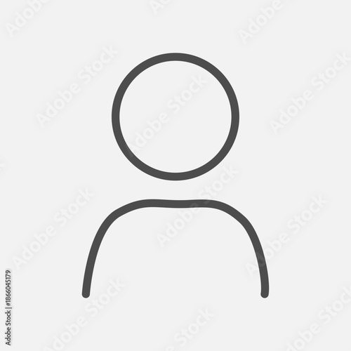 Vector flat illustration in grayscale. Avatar, user profile, person icon, gender neutral silhouette, profile picture. Suitable for social media profiles, icons, screensavers and as a template.