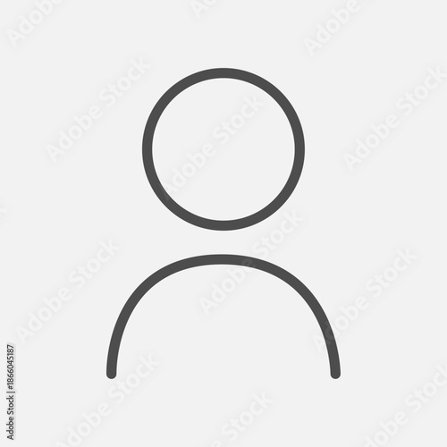Vector flat illustration in grayscale. Avatar, user profile, person icon, gender neutral silhouette, profile picture. Suitable for social media profiles, icons, screensavers and as a template.