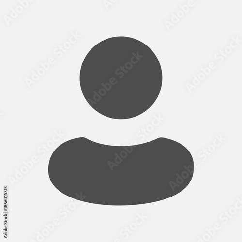 Vector flat illustration in grayscale. Avatar, user profile, person icon, gender neutral silhouette, profile picture. Suitable for social media profiles, icons, screensavers and as a template.