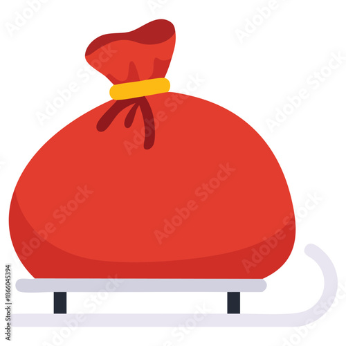 Snow sled vector colorful stickers icon design illustration eps file isolated