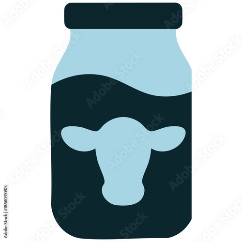 Milk can container isolated icon farm animal sign graph symbol for web design vector