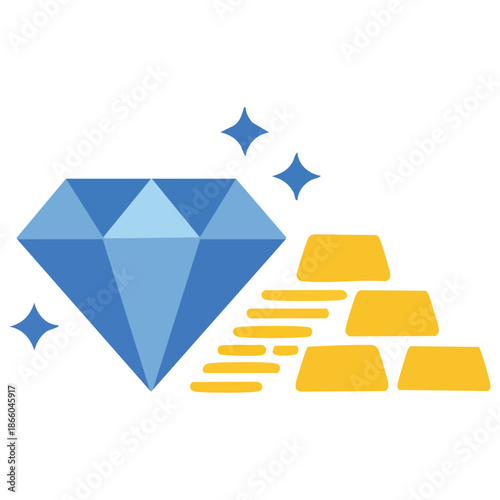 Wealth vector flat icon design illustration finance symbol on plain white background eps