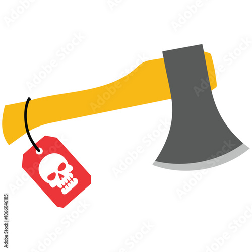 Battle axe vector colorful stickers icon design illustration eps file isolated design