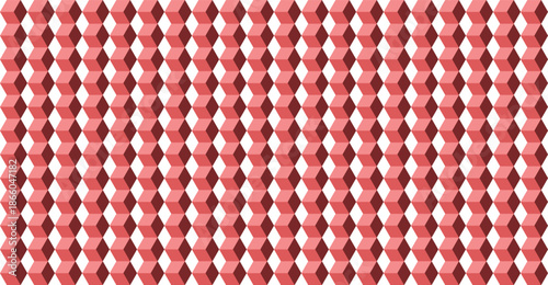 Vibrant red geometric pattern with diamond shapes