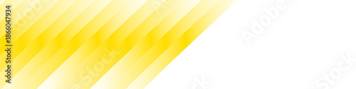 Panoramic banner. Diagonal yellow gradient stripes on white background. Bright glowing bars partially cover the banner, creating a bold dynamic abstract design.