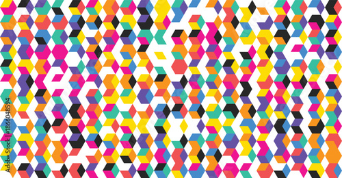 Vibrant geometric hexagon pattern
