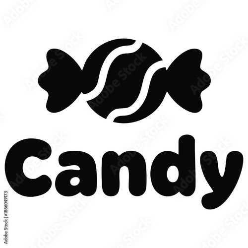 candy vector logo template candy shop icon isolated vector illustration on white background