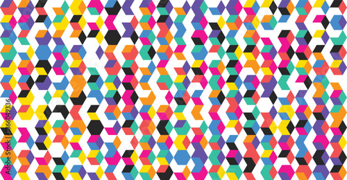 Vibrant geometric hexagon pattern