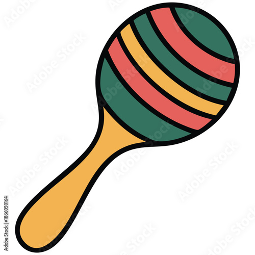 maraca icon with texture vector illustration design isolated on white background