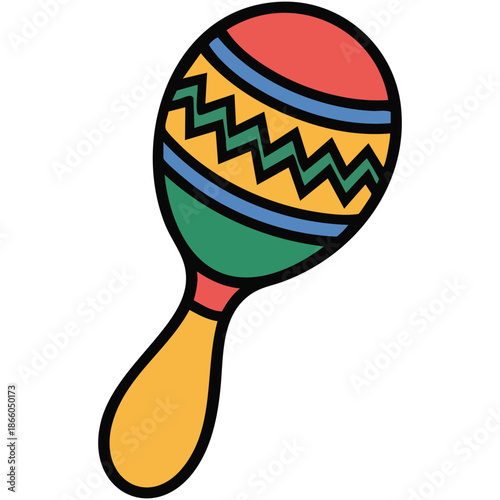 icon image textured maraca vector illustration design isolated on white background