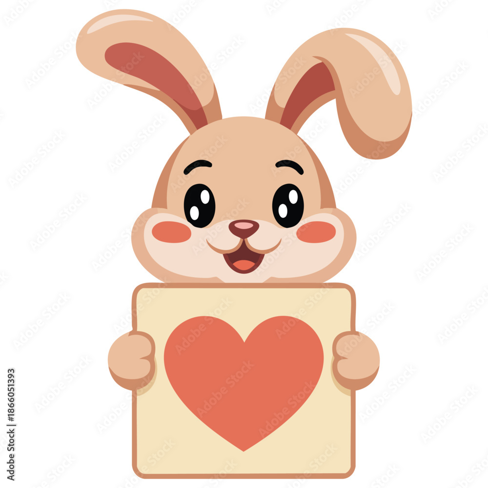 Obraz premium Cute childish style drawing with sketched bunny isolated vector illustration for Easter