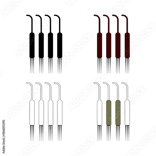 Assorted makeup brushes displayed in a grid pattern on a white background