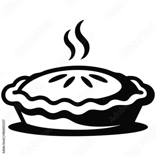 Fresh baked bread isolated on a yellow background vector illustration isolated on white