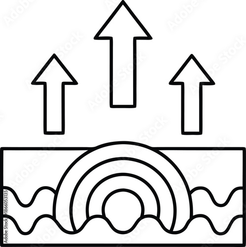 post growth line art vector illustration on transparent background