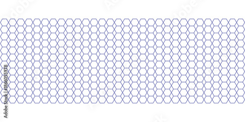 Infinite hexagonal pattern in harmonious purple and blue