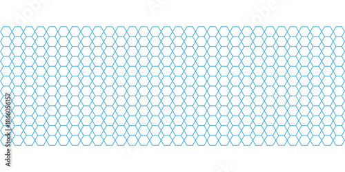 Repetitive hexagonal pattern in light blue