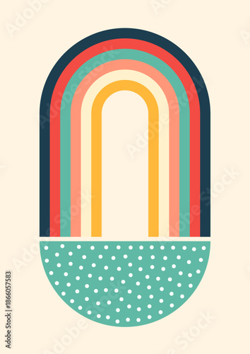 Abstract modern geometric art design 