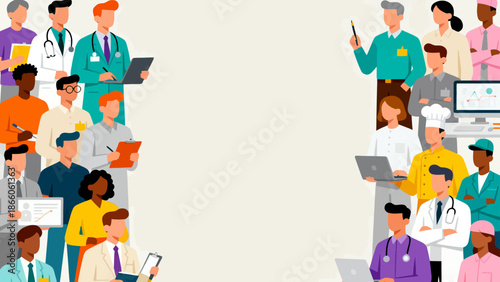 diverse professionals in work attire