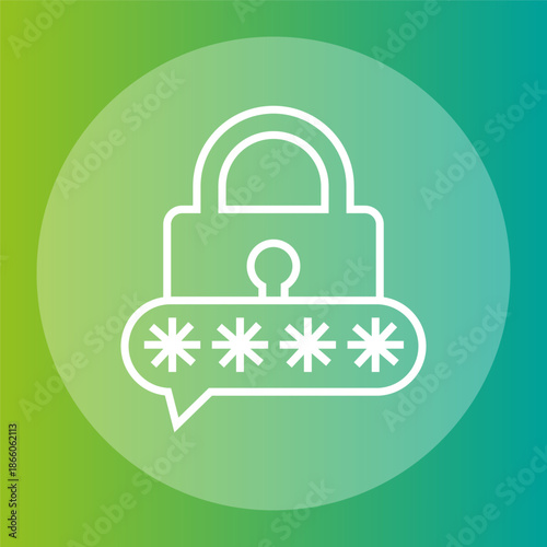 Billede på lærred Secure password icon