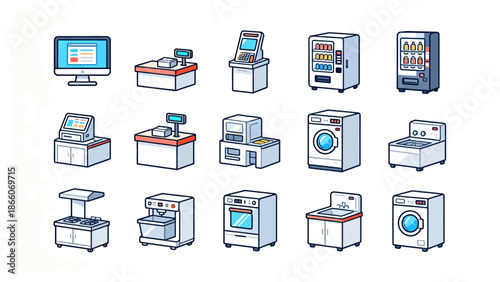 Set of electronic appliances and machines