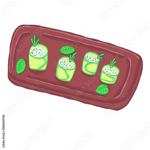 Zucchini rolls/Zucchini Röllchen