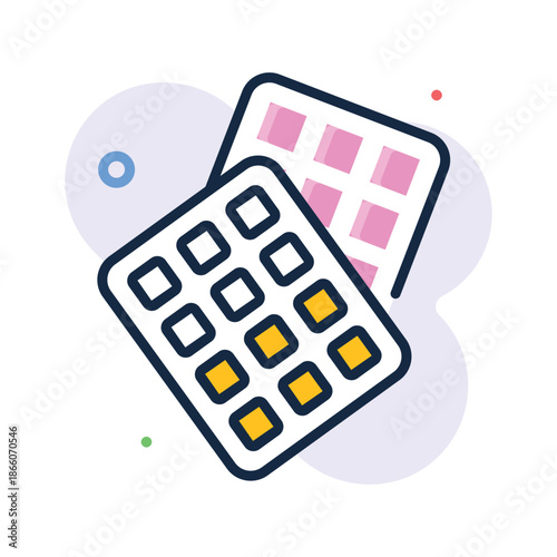 A premium flat outline icon of waffle breakfast dessert