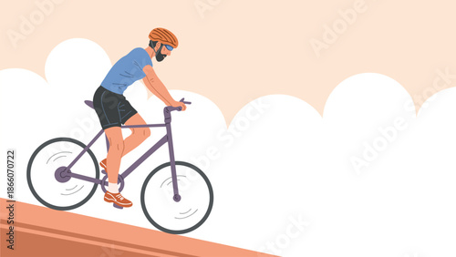 Cyclist bicycle sport fitness outdoor banner lifestyle