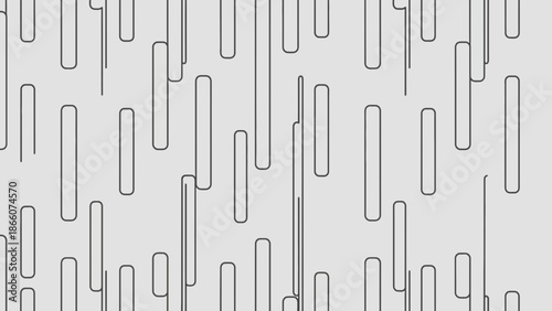 Abstract Geometric Pattern of Rounded Rectangles in Vertical Lines