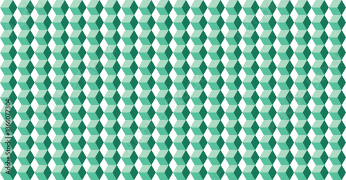 Geometric pattern in shades of green