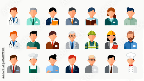 diverse occupation icons