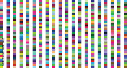 Vibrant vertical stripe patterns in multicolored array