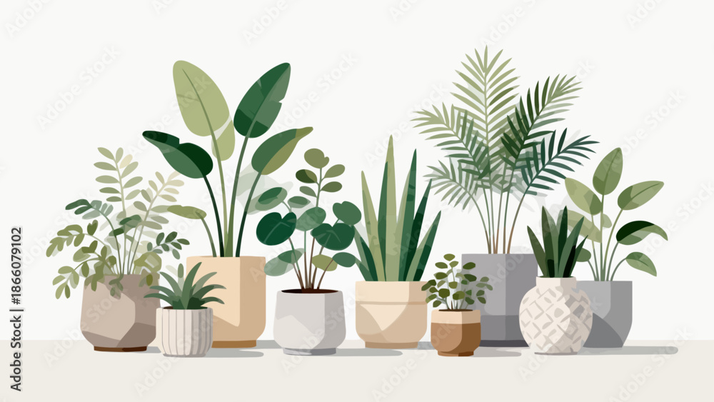 Obraz premium Potted plants collection