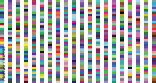 Vibrant vertical stripe pattern with multi-colored blocks