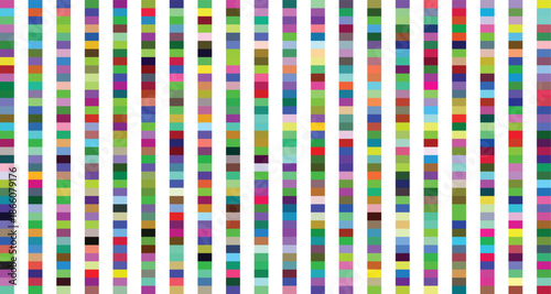 Vibrant vertical stripe pattern with multicolored blocks