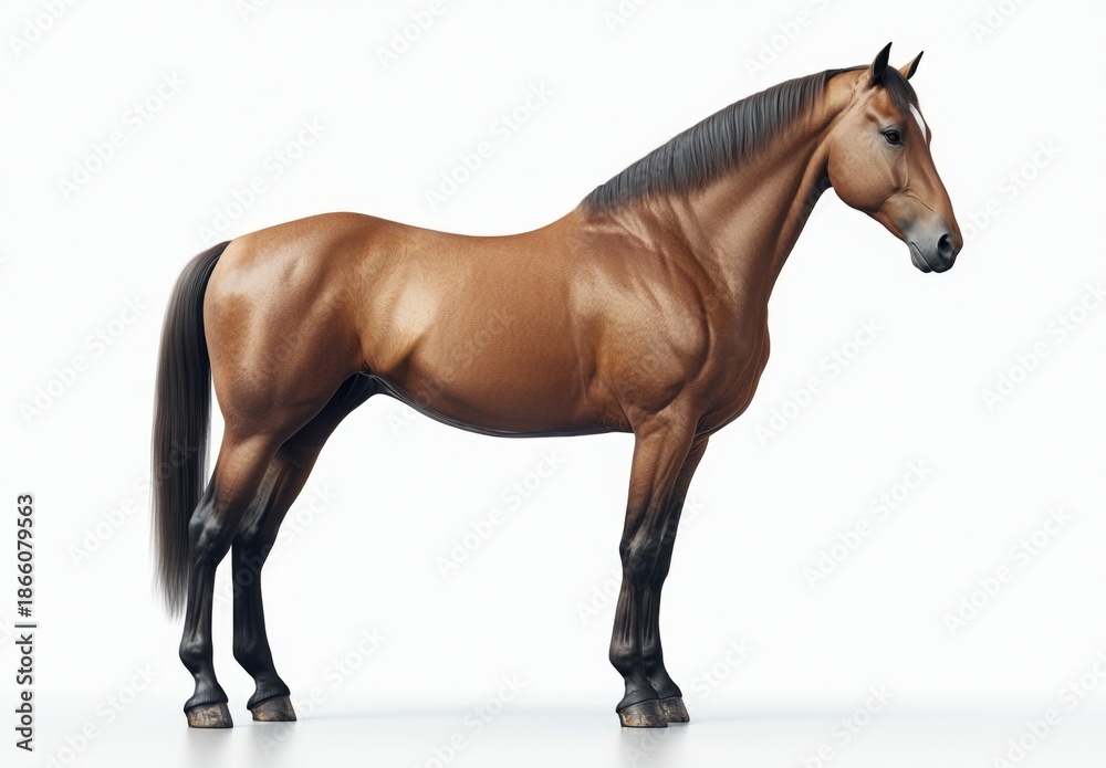 Obraz premium Isolated image of a beautiful horse on a transparent background