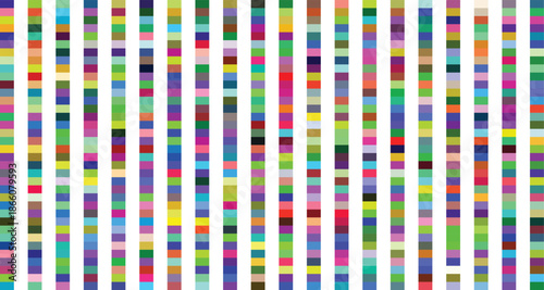 Vibrant vertical stripe pattern with multicolored blocks