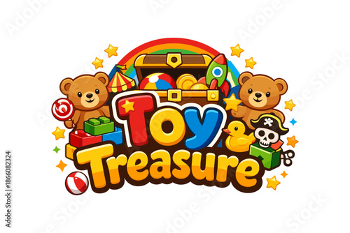 Colorful toy adventure with bears, rockets, and pirates for kids' playtime fun