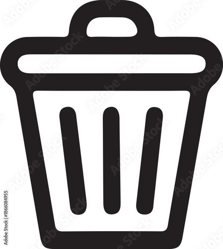 Clean design for digital delete and waste icon