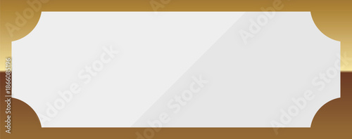 高級感のある長方形フレーム　ホワイト＆ゴールド