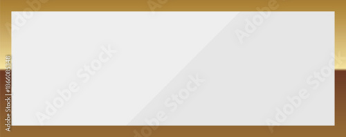 高級感のある長方形フレーム　ホワイト＆ゴールド