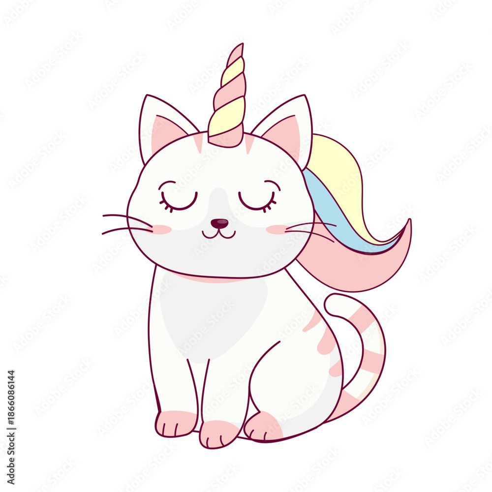 Obraz premium cat unicorn