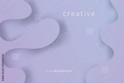 Modern minimalist papercraft background with abstract fluid shapes and vibrant gradient colors. Elegant layered design with shadows for a realistic 3D depth effect.
