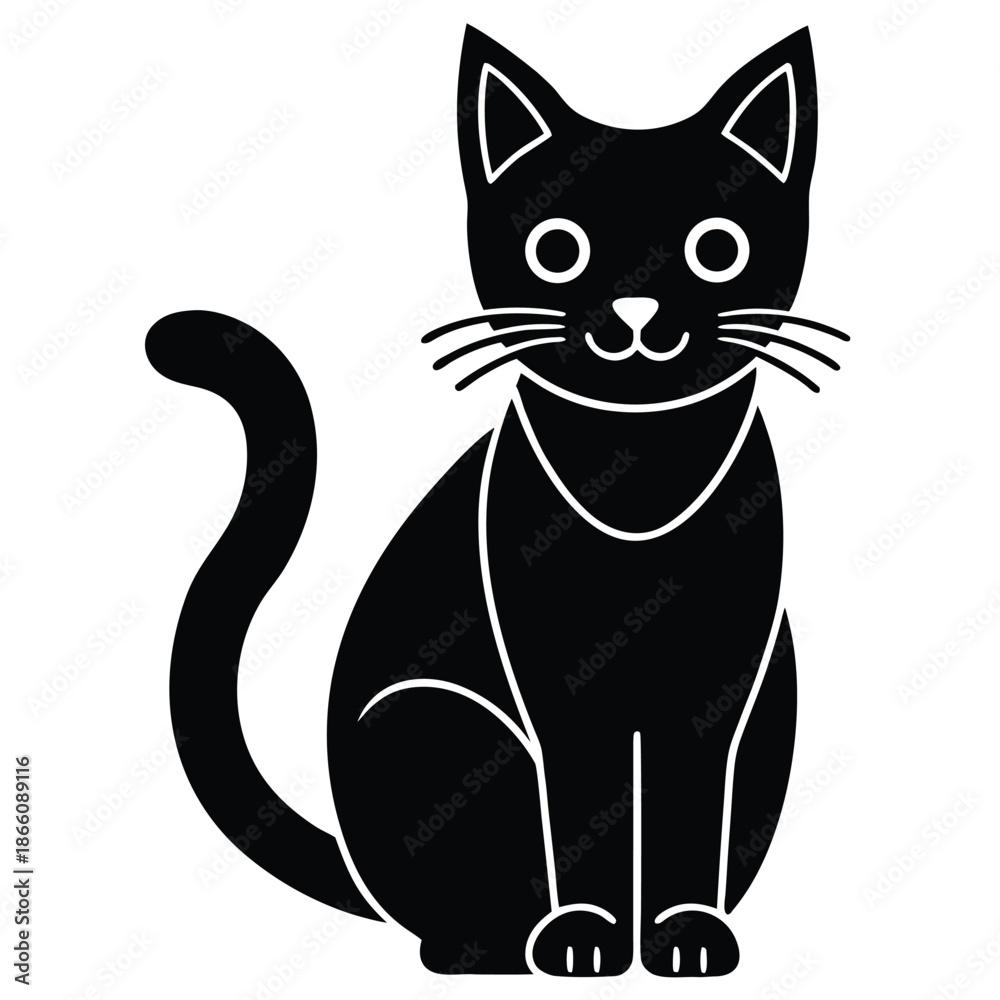 Obraz premium cat vector icon