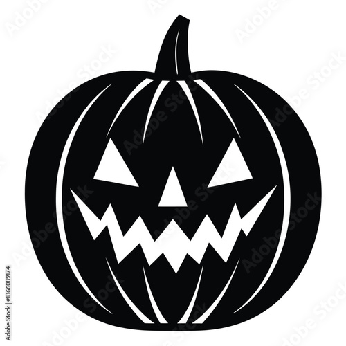 carved pumpkin vector icon