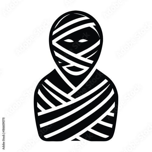 mummy wrap vector icon