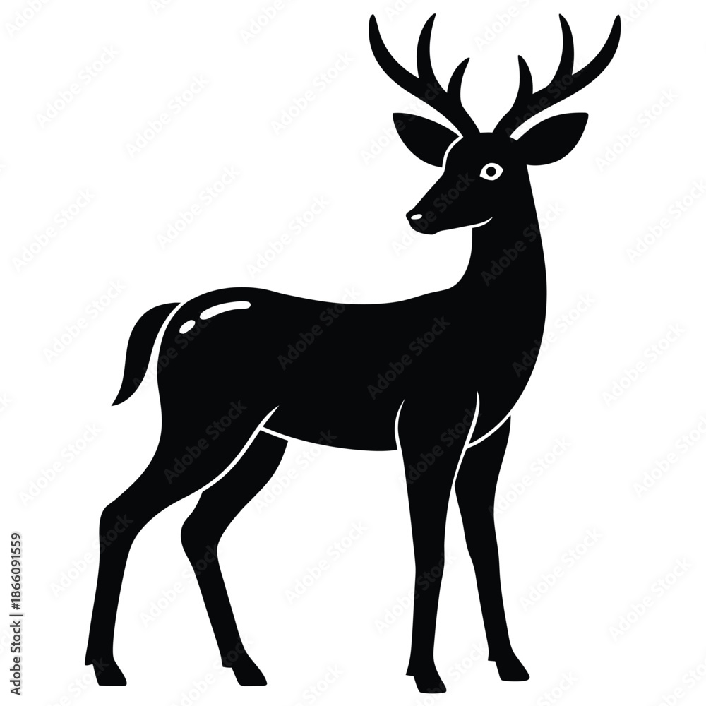Obraz premium deer vector icon