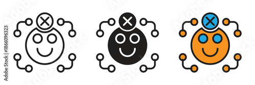 Human profile with a checkmark and network nodes, perfect for digital identity verification, biometric security, and user authentication technology concepts.