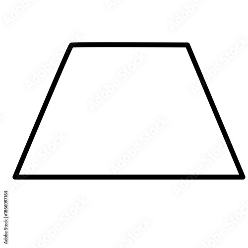 Solid trapezoid with clean edges, perfect for diagrams, charts, or structured geometric design in educational visuals.