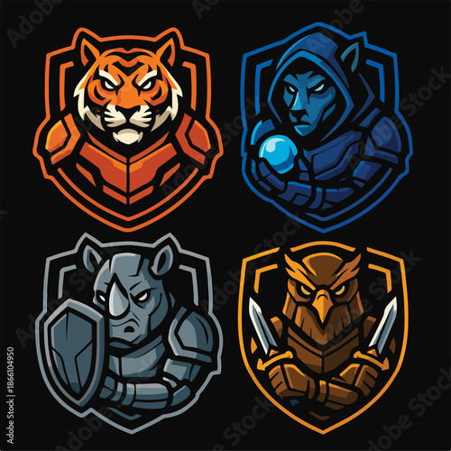 Animal Mascot Badge Logo Collection for Esports