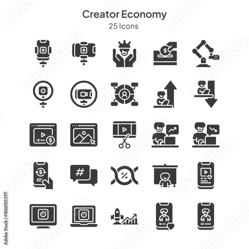 creator economy icons collection